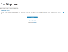 Tablet Screenshot of hotel-fourwings.blogspot.com