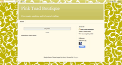 Desktop Screenshot of pinktoadboutique.blogspot.com