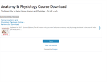 Tablet Screenshot of anatomyandphysiologycourse.blogspot.com