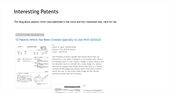 Desktop Screenshot of interestingpatents.blogspot.com