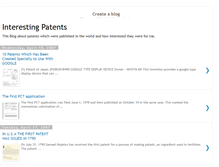 Tablet Screenshot of interestingpatents.blogspot.com