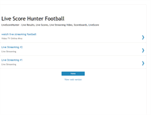 Tablet Screenshot of livescorehunterfootball.blogspot.com