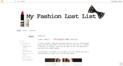 Desktop Screenshot of myfashionlustlist.blogspot.com