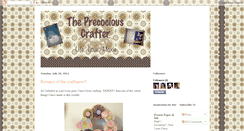 Desktop Screenshot of precociouscrafter.blogspot.com