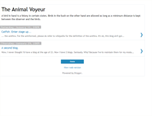 Tablet Screenshot of animal-voyeurism.blogspot.com