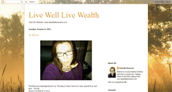 Desktop Screenshot of livewelllivewealth.blogspot.com