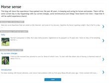 Tablet Screenshot of horse-common-sense.blogspot.com
