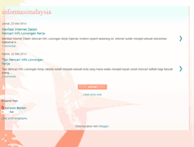 Tablet Screenshot of informasimalaysia.blogspot.com