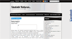 Desktop Screenshot of istatistiknotlarim.blogspot.com