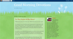 Desktop Screenshot of goodmorningdevotionsbydebbie.blogspot.com