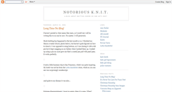 Desktop Screenshot of notoriousknit.blogspot.com