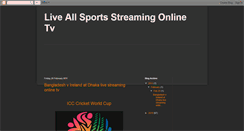 Desktop Screenshot of liveallsportsstreamingonlinetv.blogspot.com