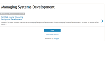 Tablet Screenshot of managingsystemsdevelopment.blogspot.com