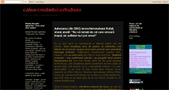 Desktop Screenshot of calea-credintei-ortodoxe.blogspot.com