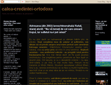 Tablet Screenshot of calea-credintei-ortodoxe.blogspot.com