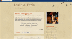 Desktop Screenshot of lesliefazin.blogspot.com