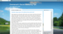 Desktop Screenshot of emmanuelssecretmarketingtips.blogspot.com