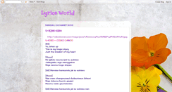 Desktop Screenshot of blog-lyrics.blogspot.com