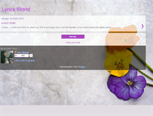 Tablet Screenshot of blog-lyrics.blogspot.com