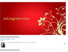 Tablet Screenshot of mslingerieonline.blogspot.com
