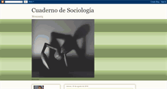 Desktop Screenshot of cuadernodesociologia.blogspot.com