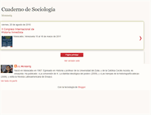 Tablet Screenshot of cuadernodesociologia.blogspot.com