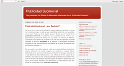 Desktop Screenshot of lapublicidadsubliminal.blogspot.com