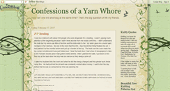 Desktop Screenshot of confessionsofayarnwhore.blogspot.com