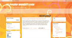 Desktop Screenshot of 10poundweightloss.blogspot.com