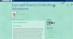 Desktop Screenshot of lucyandgraciescostaricanadventures.blogspot.com