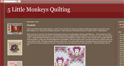 Desktop Screenshot of fivemonkeyquilts.blogspot.com