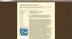 Desktop Screenshot of cedaroaksecurity.blogspot.com