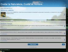 Tablet Screenshot of cuidarlanaturalezacuidaralhombre.blogspot.com