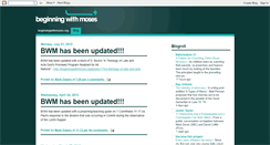 Desktop Screenshot of beginningwithmoses.blogspot.com