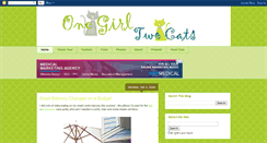 Desktop Screenshot of onegirl-twocats.blogspot.com