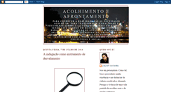 Desktop Screenshot of acolhimento-afrontamento.blogspot.com