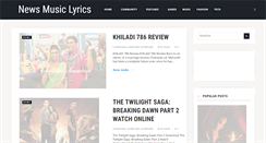 Desktop Screenshot of newsmusiclyrics.blogspot.com