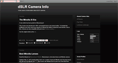 Desktop Screenshot of dslrcamerainfo.blogspot.com