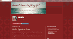Desktop Screenshot of havenotdoneanythingyet.blogspot.com