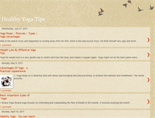 Tablet Screenshot of healthyyogatips.blogspot.com