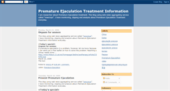 Desktop Screenshot of prematureejaculationinfo.blogspot.com