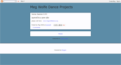 Desktop Screenshot of dancemegwolfe.blogspot.com