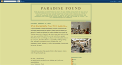 Desktop Screenshot of foundparadiselost.blogspot.com