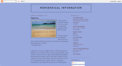 Desktop Screenshot of nonsensicalinformation.blogspot.com