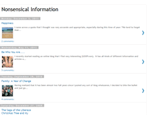 Tablet Screenshot of nonsensicalinformation.blogspot.com