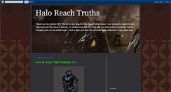 Desktop Screenshot of haloreachtruths.blogspot.com