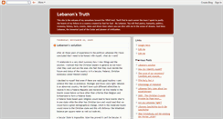 Desktop Screenshot of lebanonstruth.blogspot.com