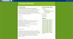 Desktop Screenshot of lowongankerja802.blogspot.com
