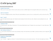 Tablet Screenshot of cs676sp07.blogspot.com