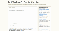 Desktop Screenshot of isittoolatetogetanabortion.blogspot.com